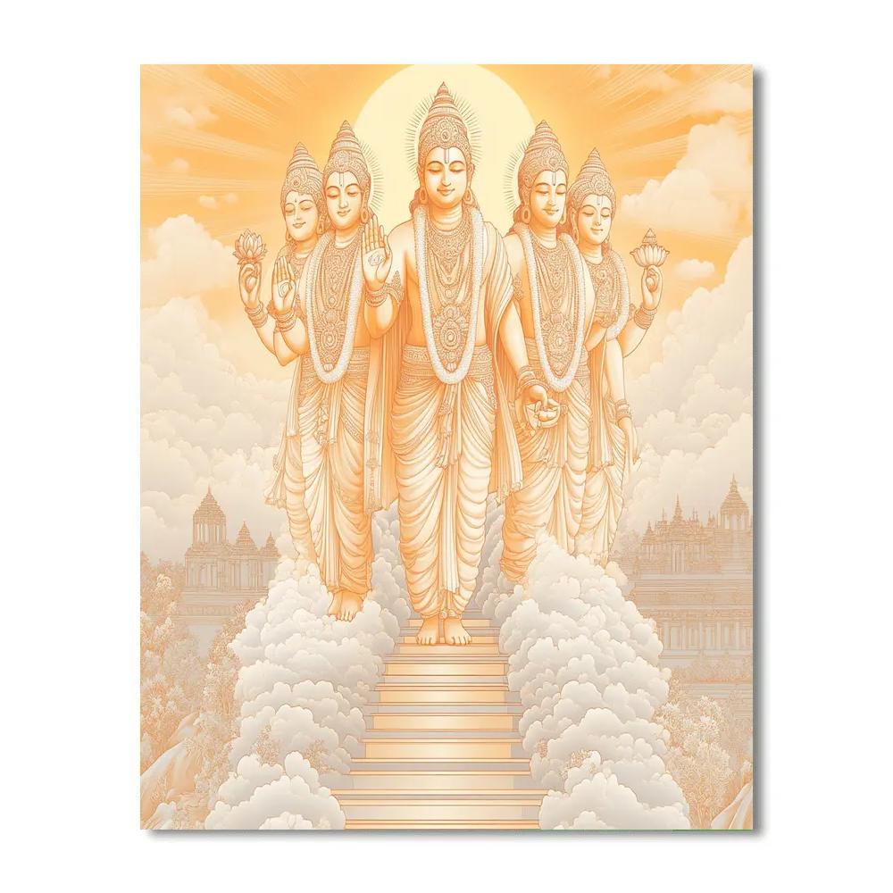 Stairway Clouds With Brahma Dawn Blessing painting number kit