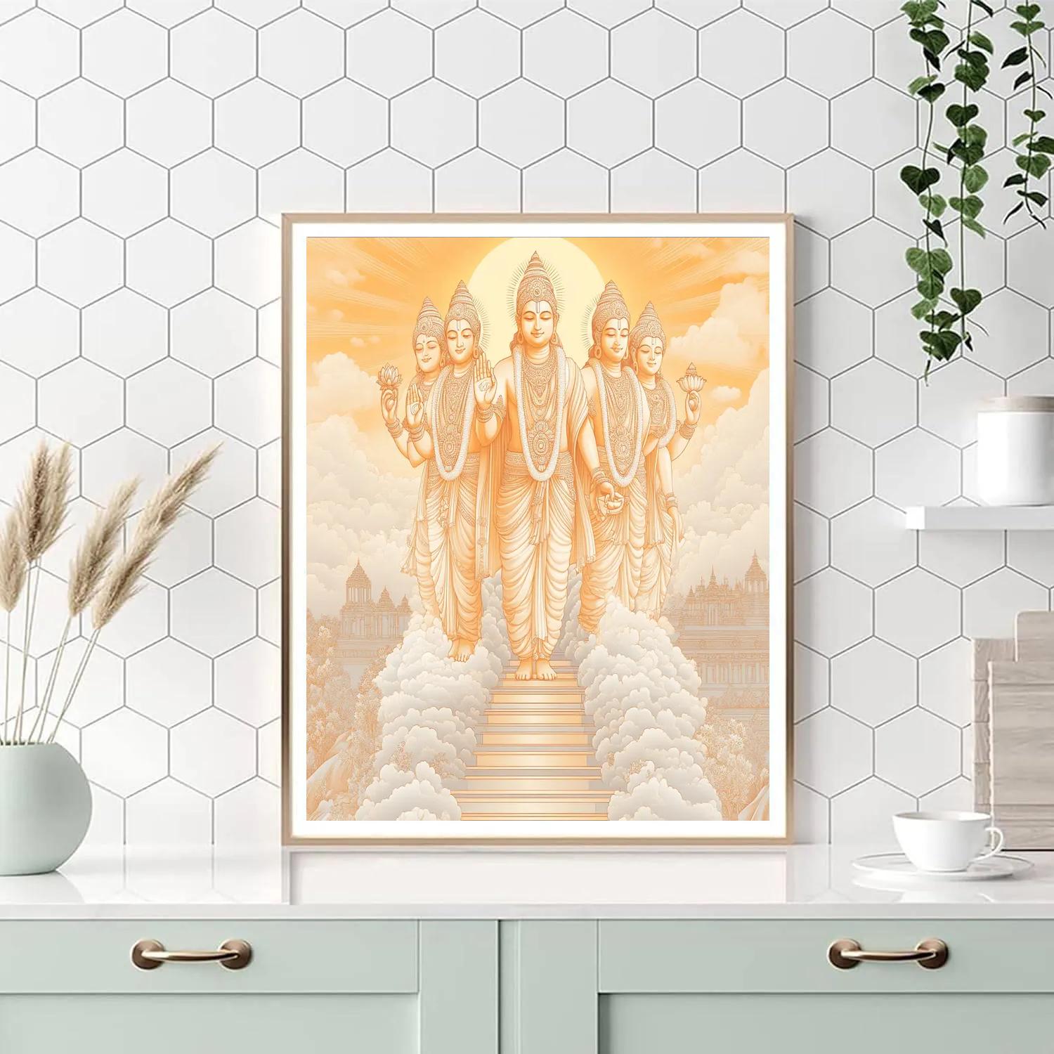 Stairway Clouds With Brahma Dawn Blessing painting number kit