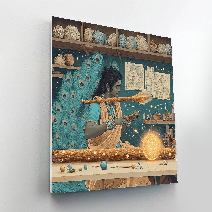 Krishna Crafting A Planetary Flute Workshop DIY paint by numbers