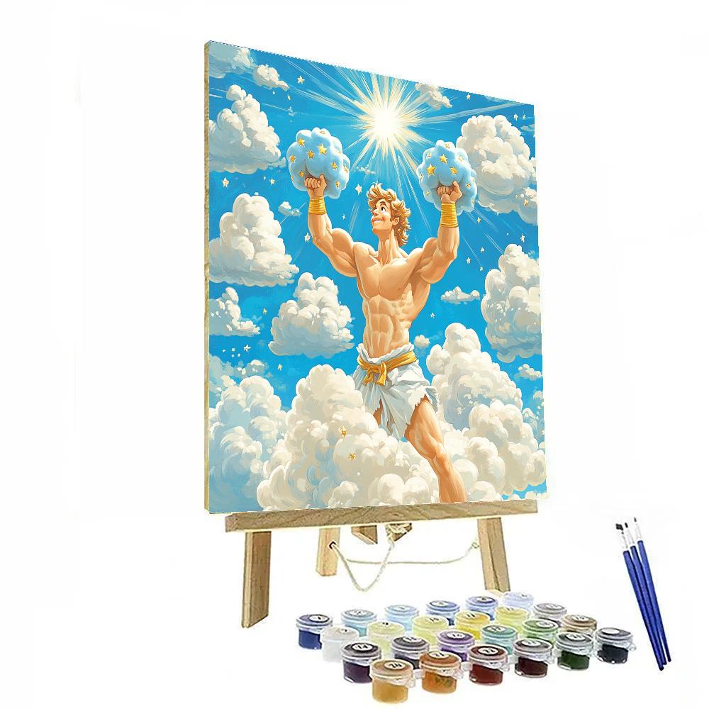 Hercules Cloud Jump Training Disney Inspired paint by numbers