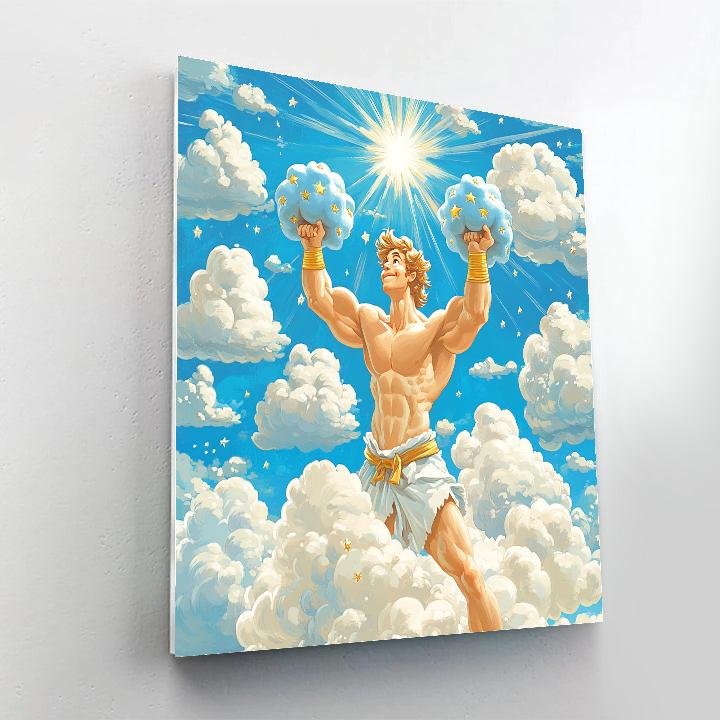Hercules Cloud Jump Training Disney Inspired paint by numbers