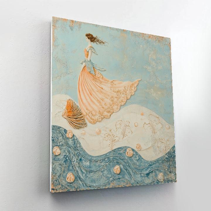 Sandro Botticelli Inspired Mythic Ocean Birth Of Pearls painting number kit