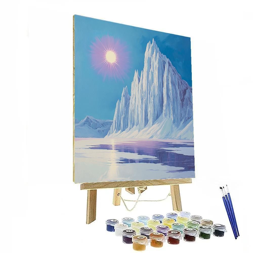 Lawren Harris Inspired Cathedral Ridge And Halo Sunburst paint by numbers