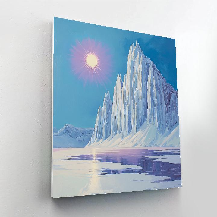 Lawren Harris Inspired Cathedral Ridge And Halo Sunburst paint by numbers