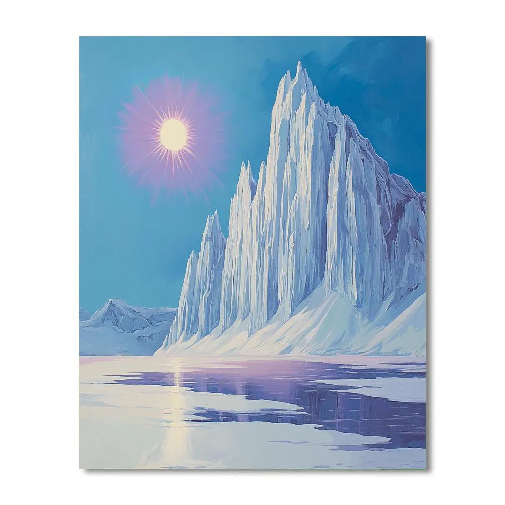 Lawren Harris Inspired Cathedral Ridge And Halo Sunburst paint by numbers