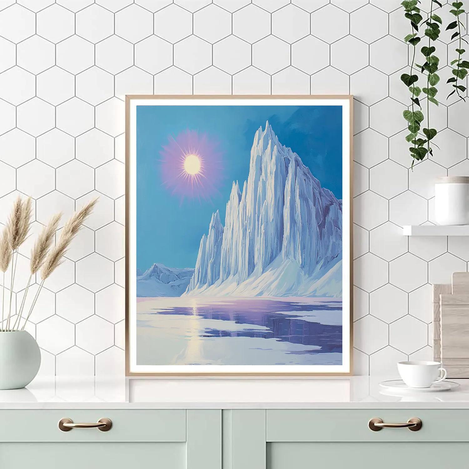 Lawren Harris Inspired Cathedral Ridge And Halo Sunburst paint by numbers