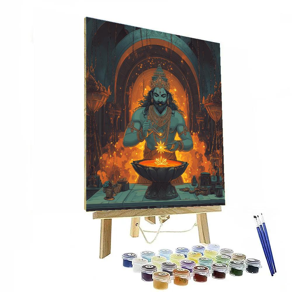 Brahma In Star Forge Foundry Hall Paint by numbers art