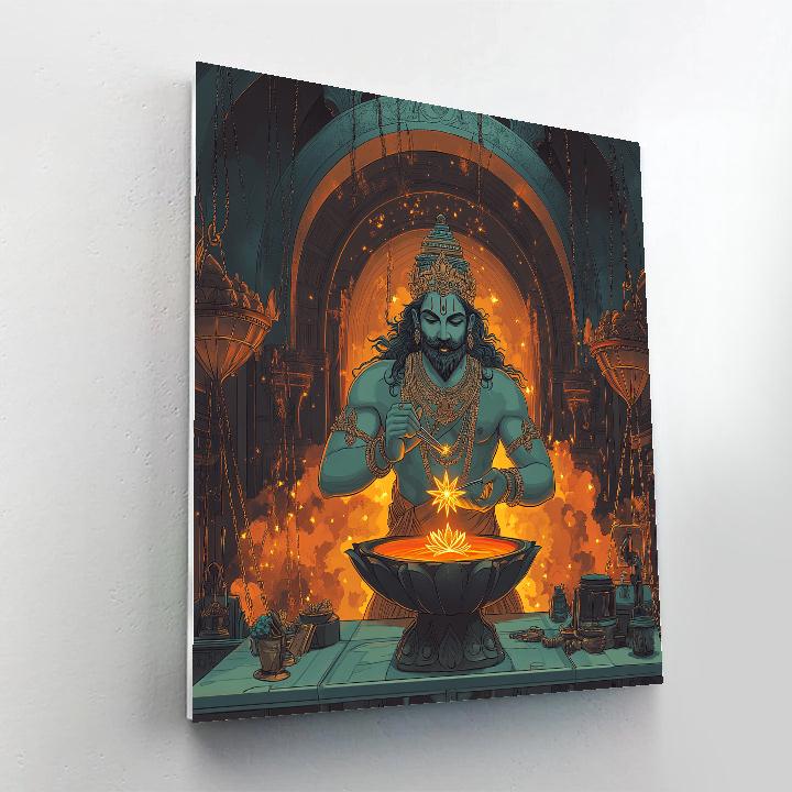 Brahma In Star Forge Foundry Hall Paint by numbers art