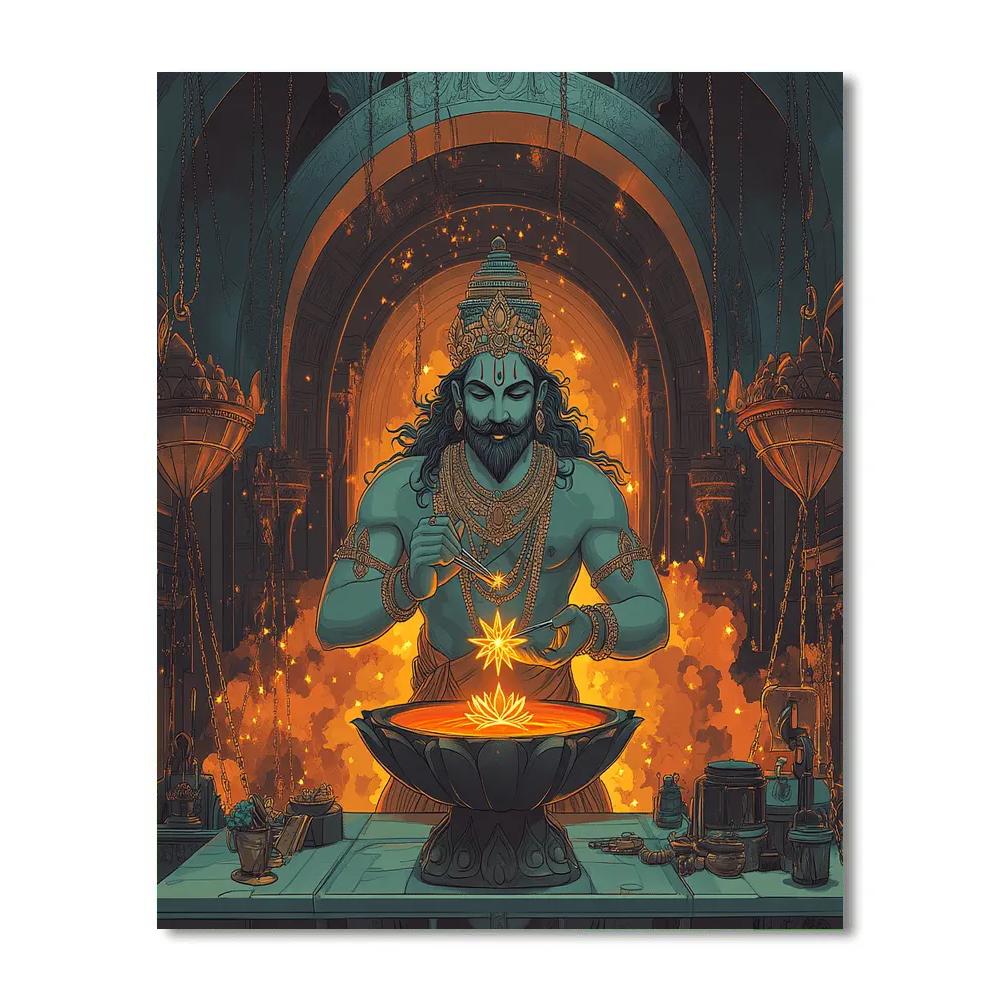 Brahma In Star Forge Foundry Hall Paint by numbers art