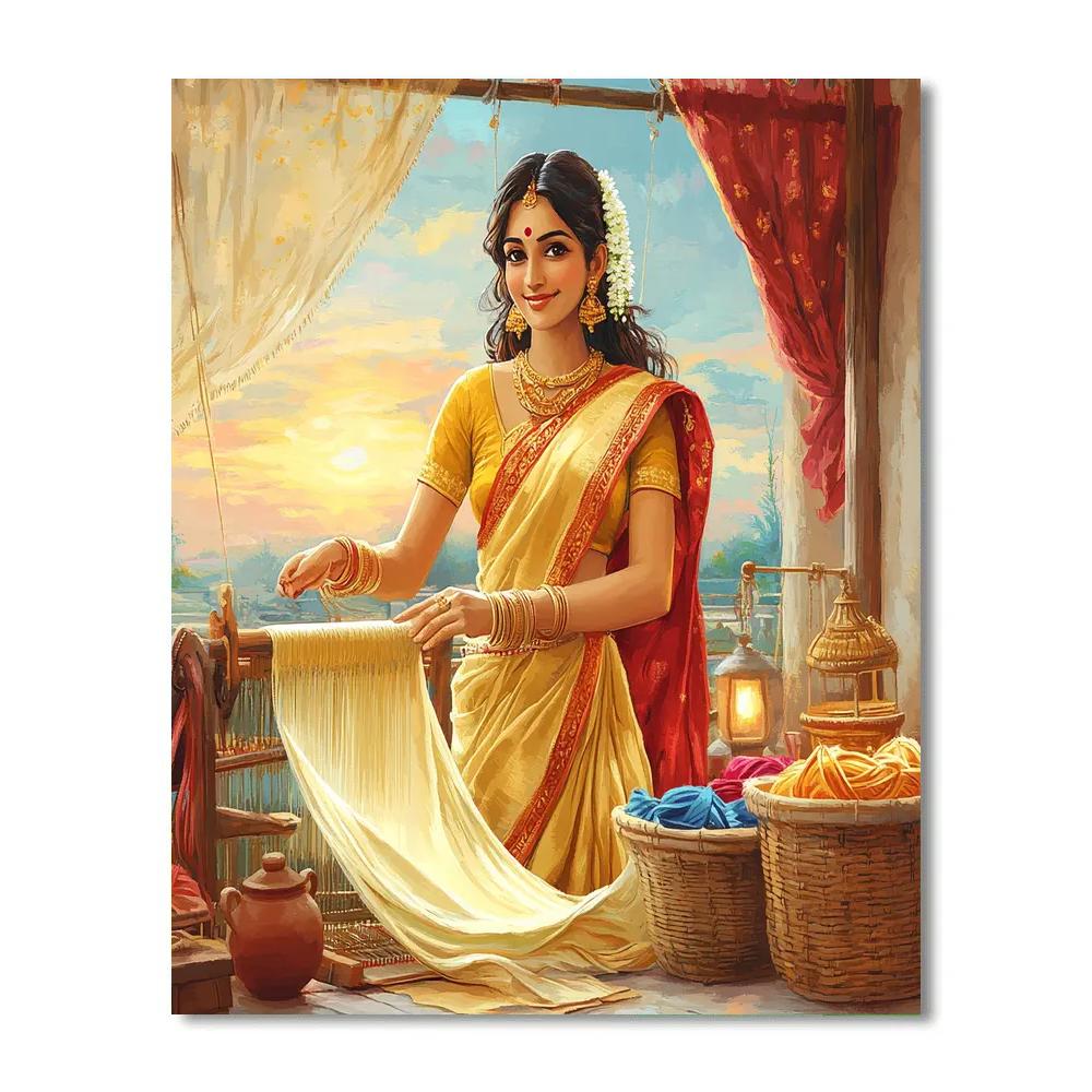 Parvati Blessing The Artisan Loom paint by color