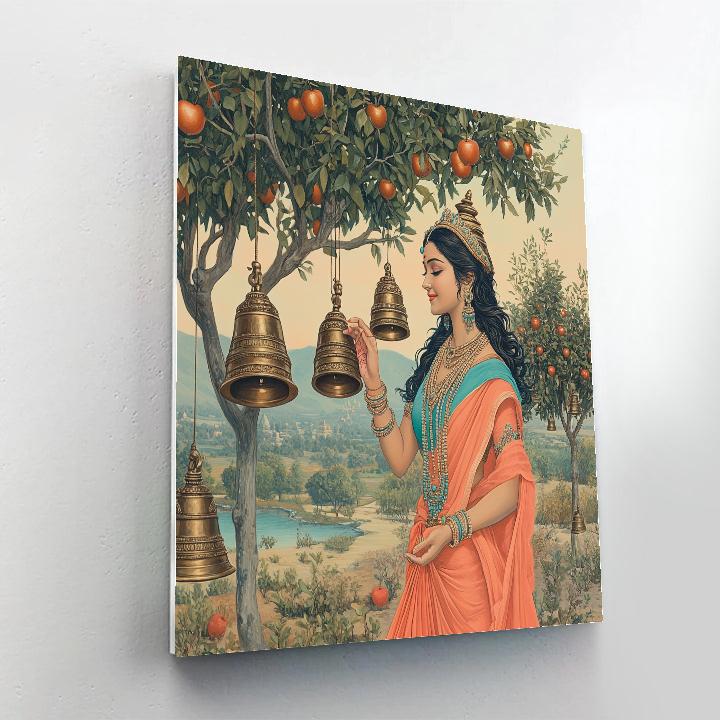 Parvati By The Floating Bell Orchard paint by color