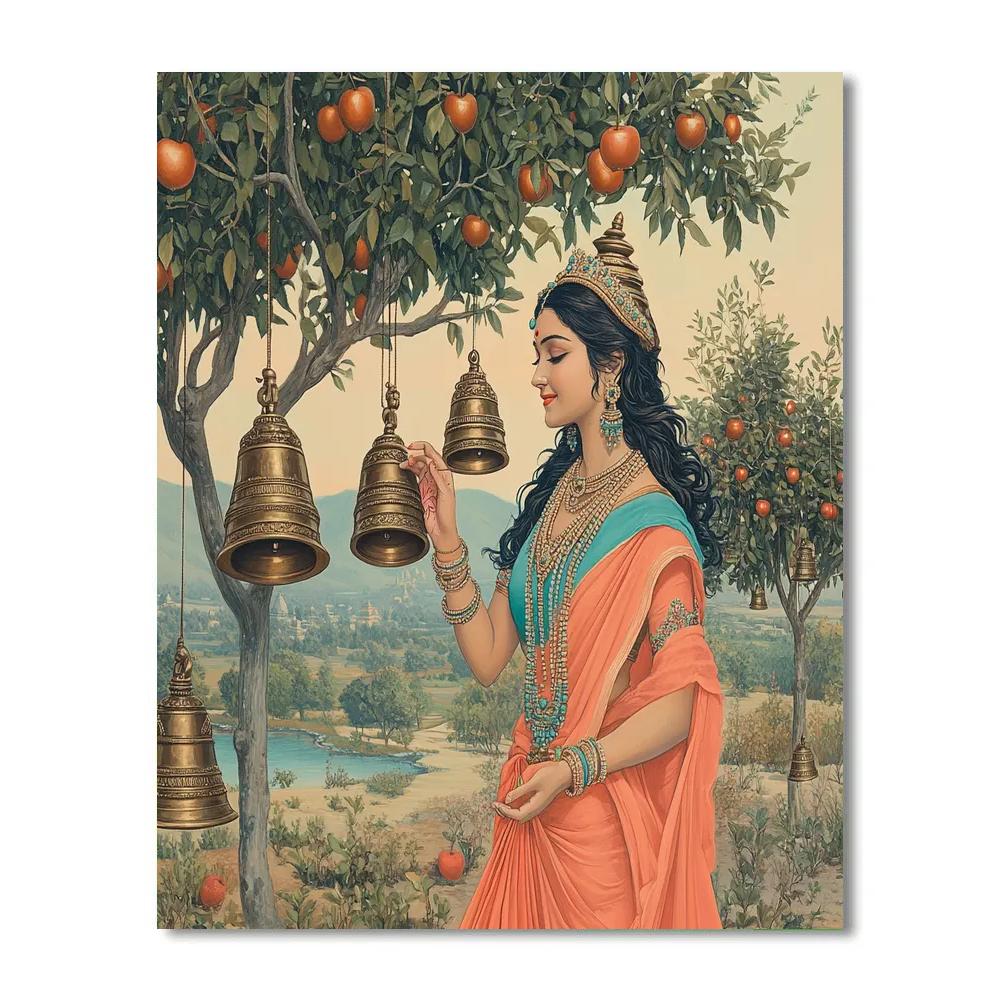 Parvati By The Floating Bell Orchard paint by color