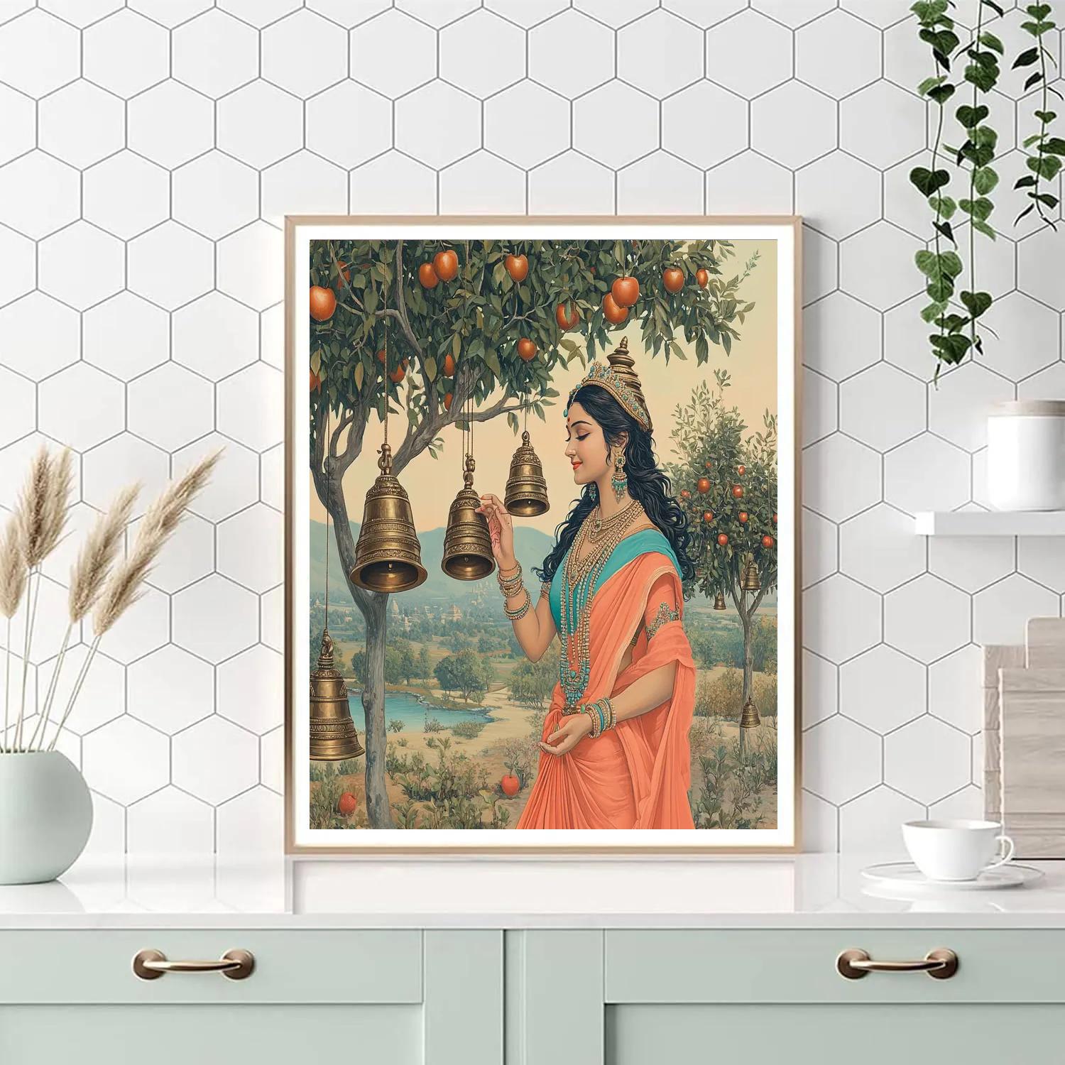 Parvati By The Floating Bell Orchard paint by color