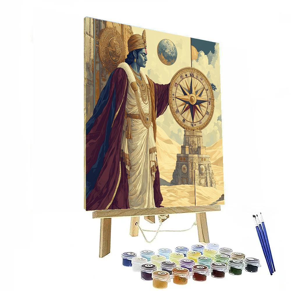Brahma Compass Rose Over Desert Observatory paint by numbers
