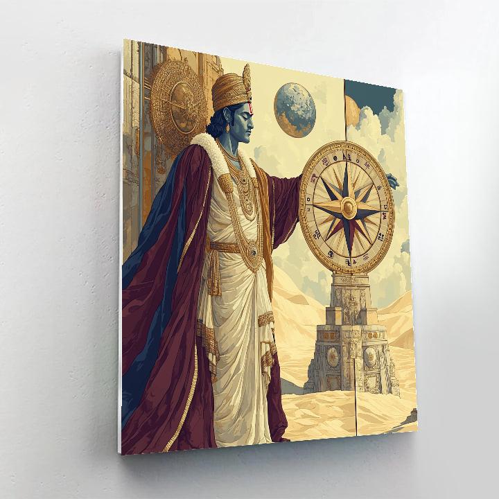 Brahma Compass Rose Over Desert Observatory paint by numbers