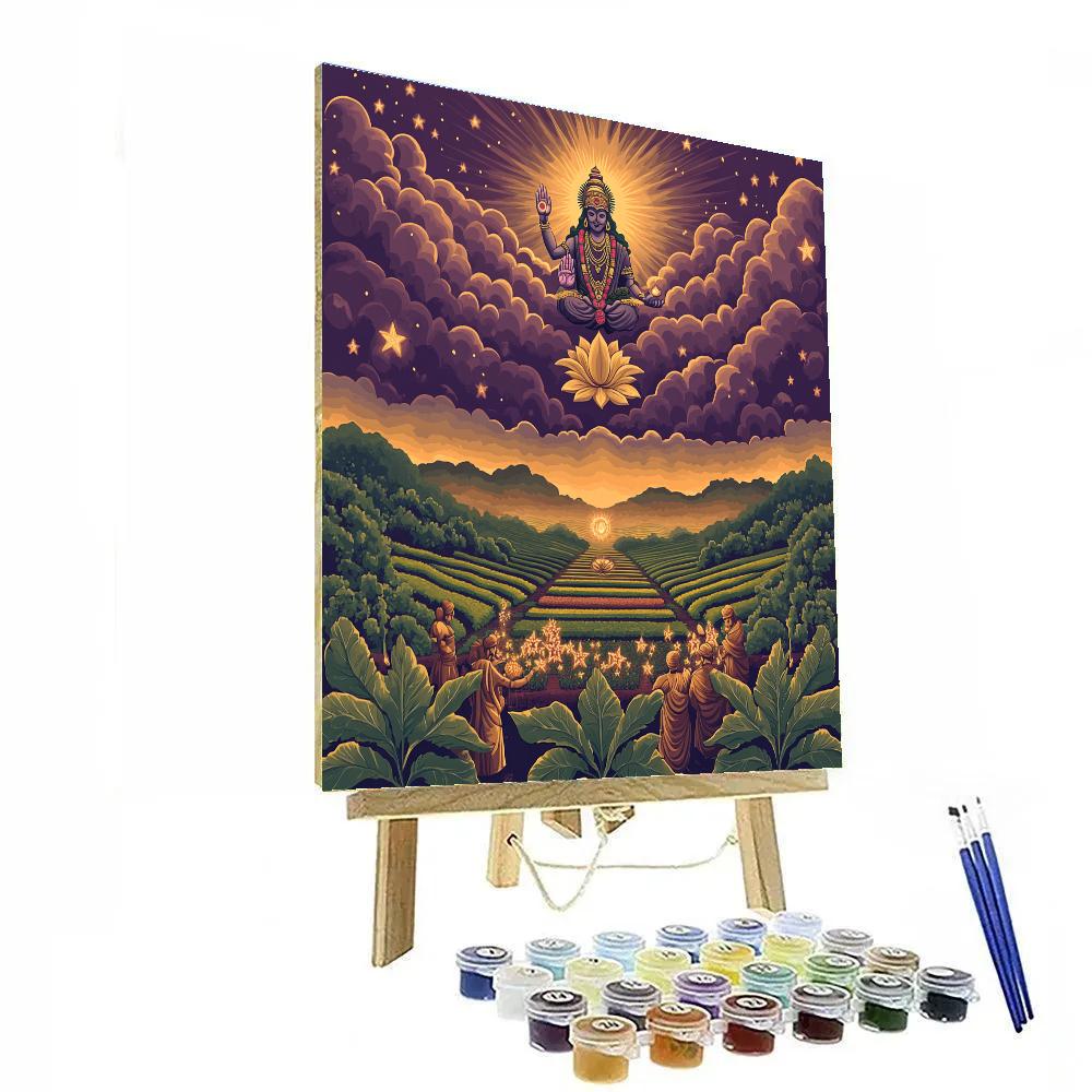 Vishnu Blesses The Sky Harvest Number painting