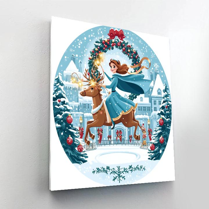 Starlit Carousel Of Christmas Dreams Paint by numbers kits