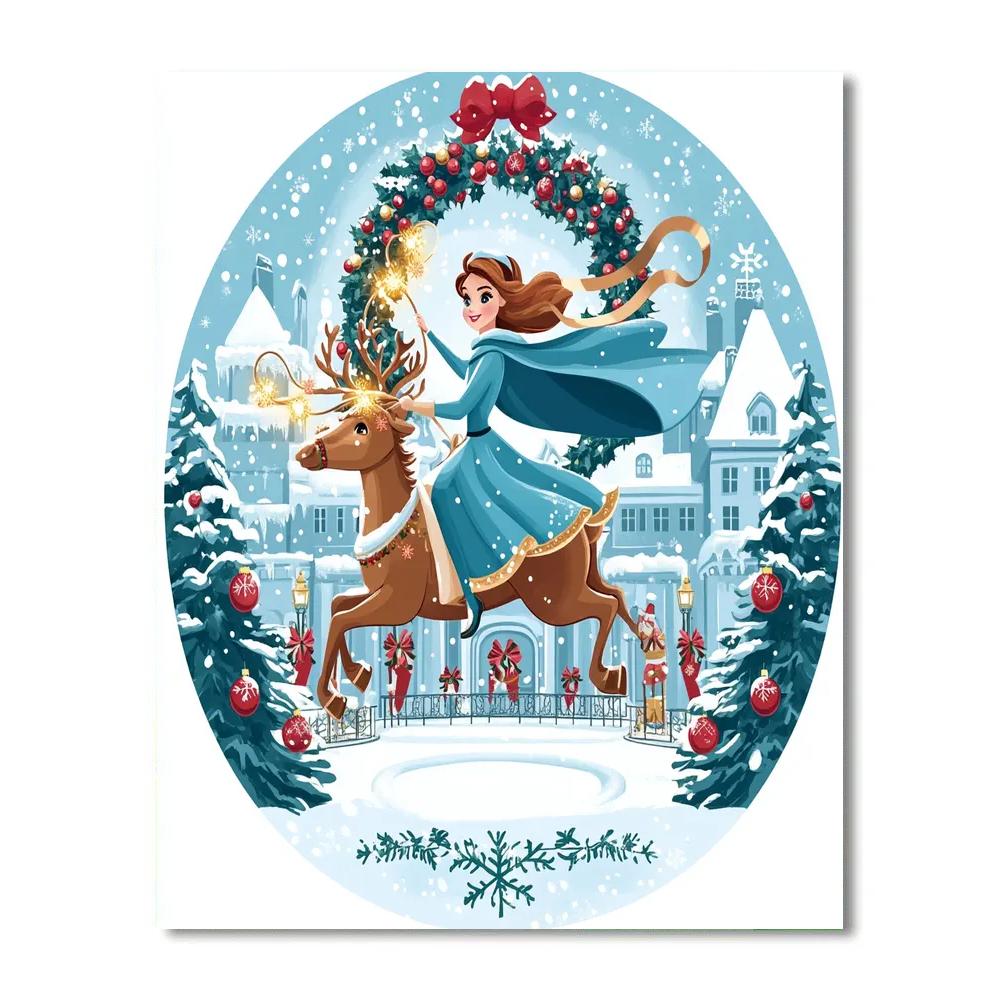 Starlit Carousel Of Christmas Dreams Paint by numbers kits