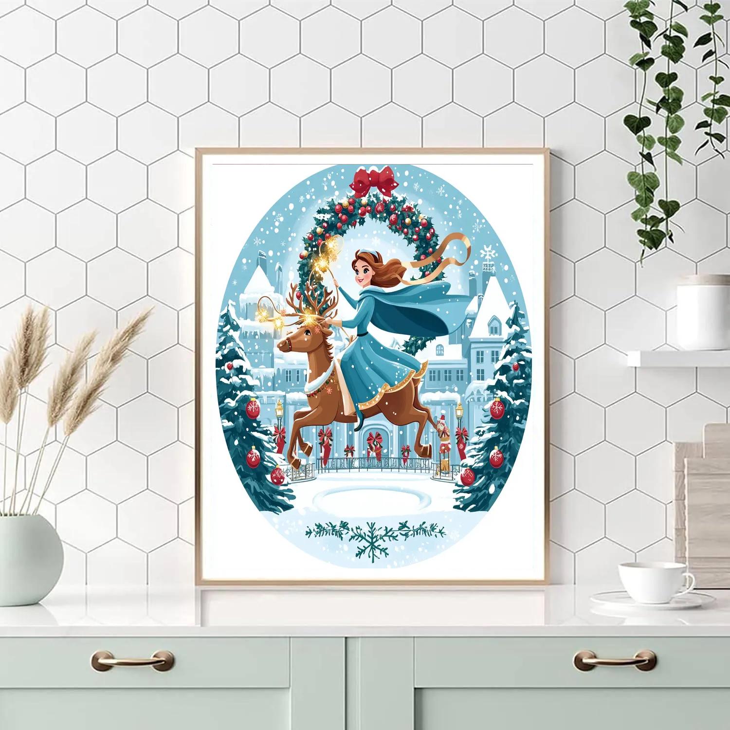 Starlit Carousel Of Christmas Dreams Paint by numbers kits