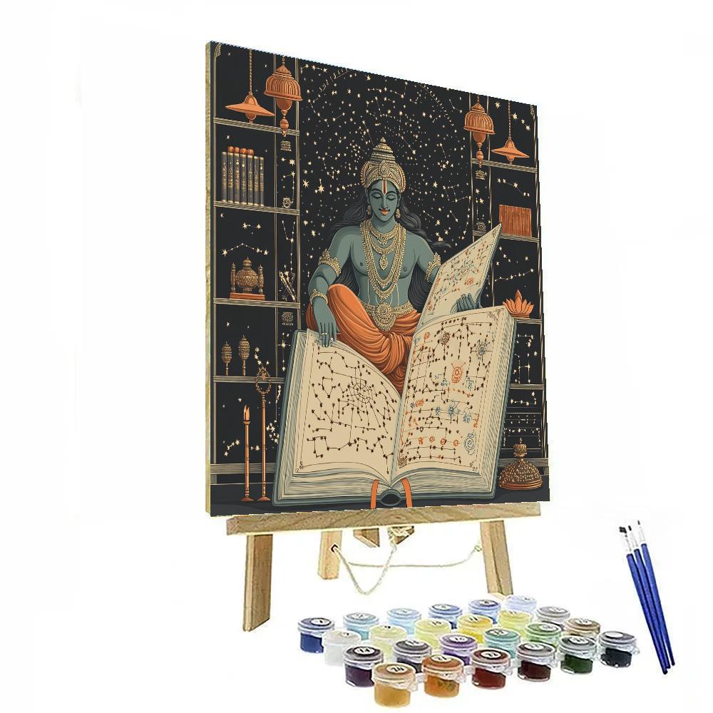 Vishnu Reads The Book Of Constellation Avatars DIY paint by numbers