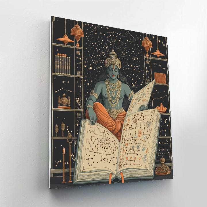 Vishnu Reads The Book Of Constellation Avatars DIY paint by numbers