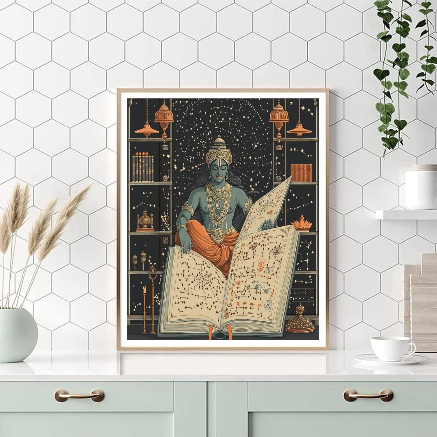 Vishnu Reads The Book Of Constellation Avatars DIY paint by numbers