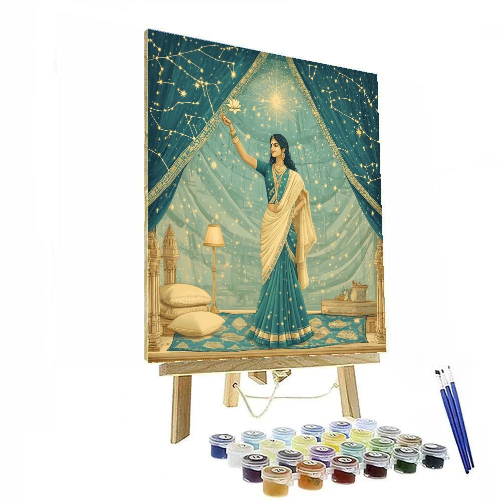 Parvati Under The Star Map Canopy paint by color