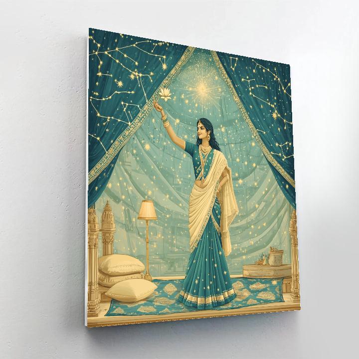 Parvati Under The Star Map Canopy paint by color