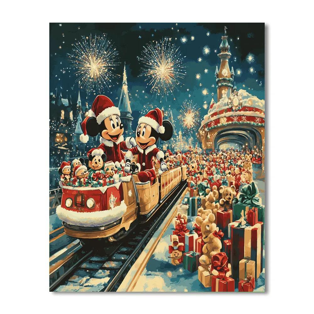 Toy Workshop Parade On The Monorail Of Wishes Numbered painting kits