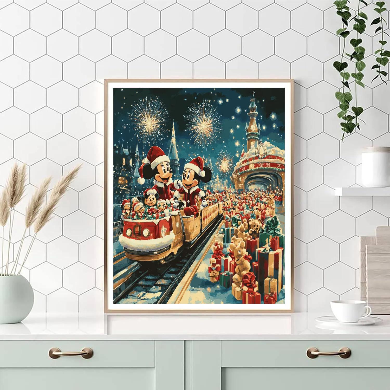 Toy Workshop Parade On The Monorail Of Wishes Numbered painting kits