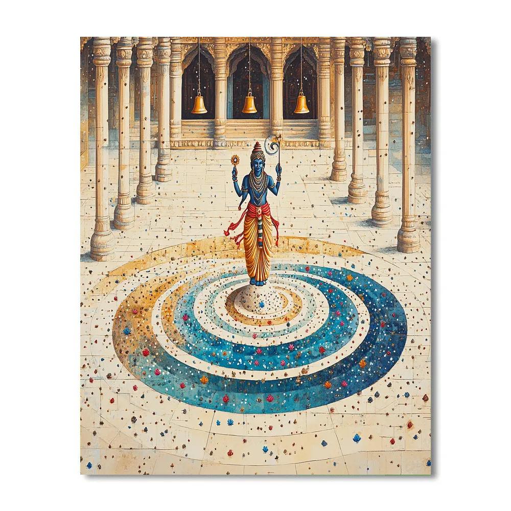 Vishnu In The Sand Mandala Of The Milky Way Number painting