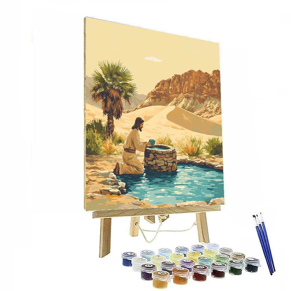 Desert Wellspring Jesus paint by color