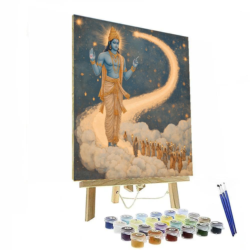 Vishnu Guides The Comet Pilgrims paint by number