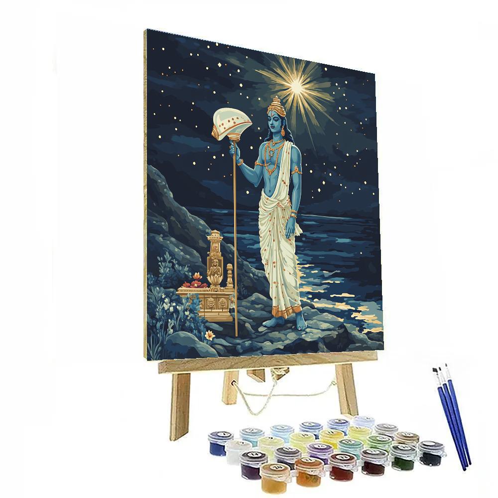 Vishnu And The Lighthouse Conch On The Star Coast paint by numbers