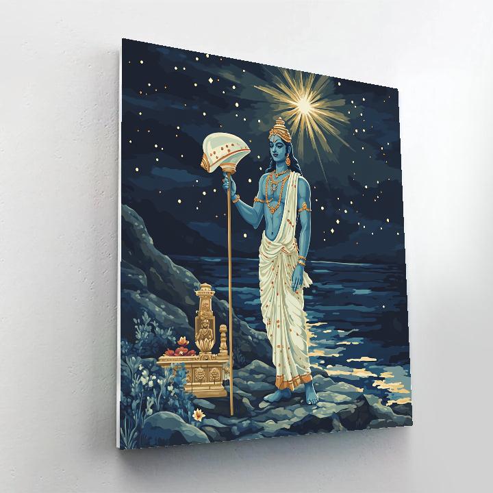 Vishnu And The Lighthouse Conch On The Star Coast paint by numbers