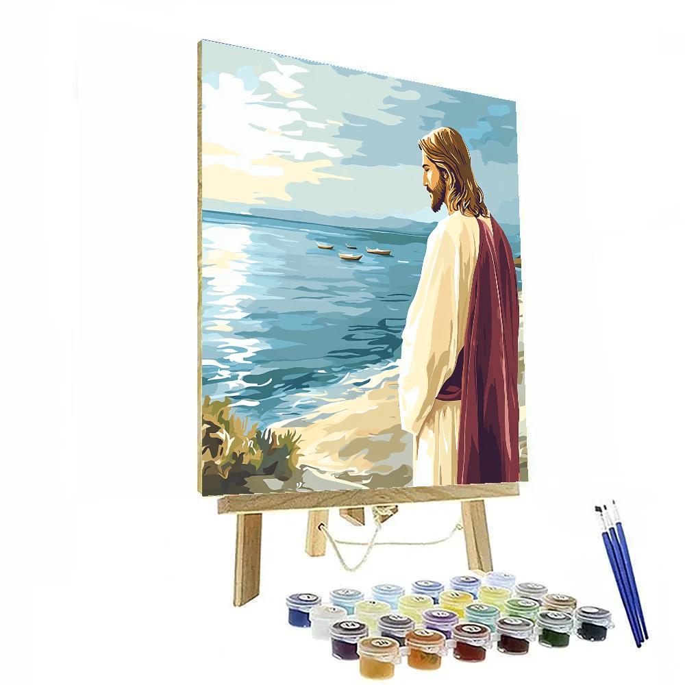 Jesus And The Sea Of Glass Horizon paint by numbers
