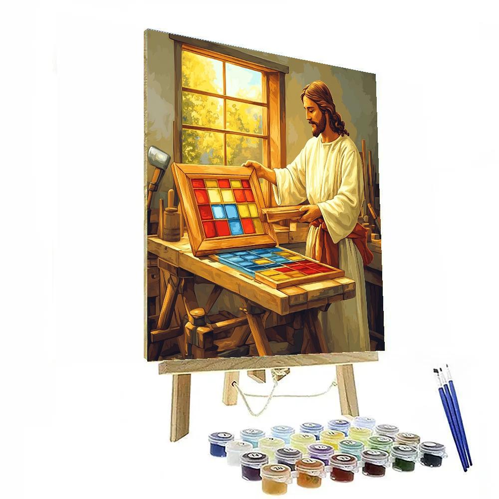 Stained Window Workshop Jesus painting number kit