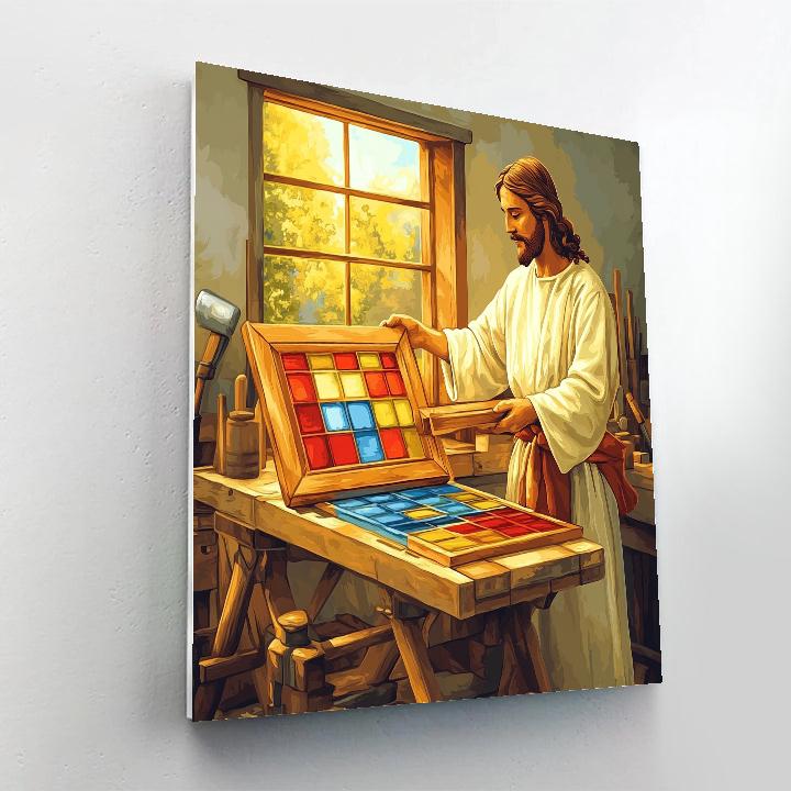 Stained Window Workshop Jesus painting number kit