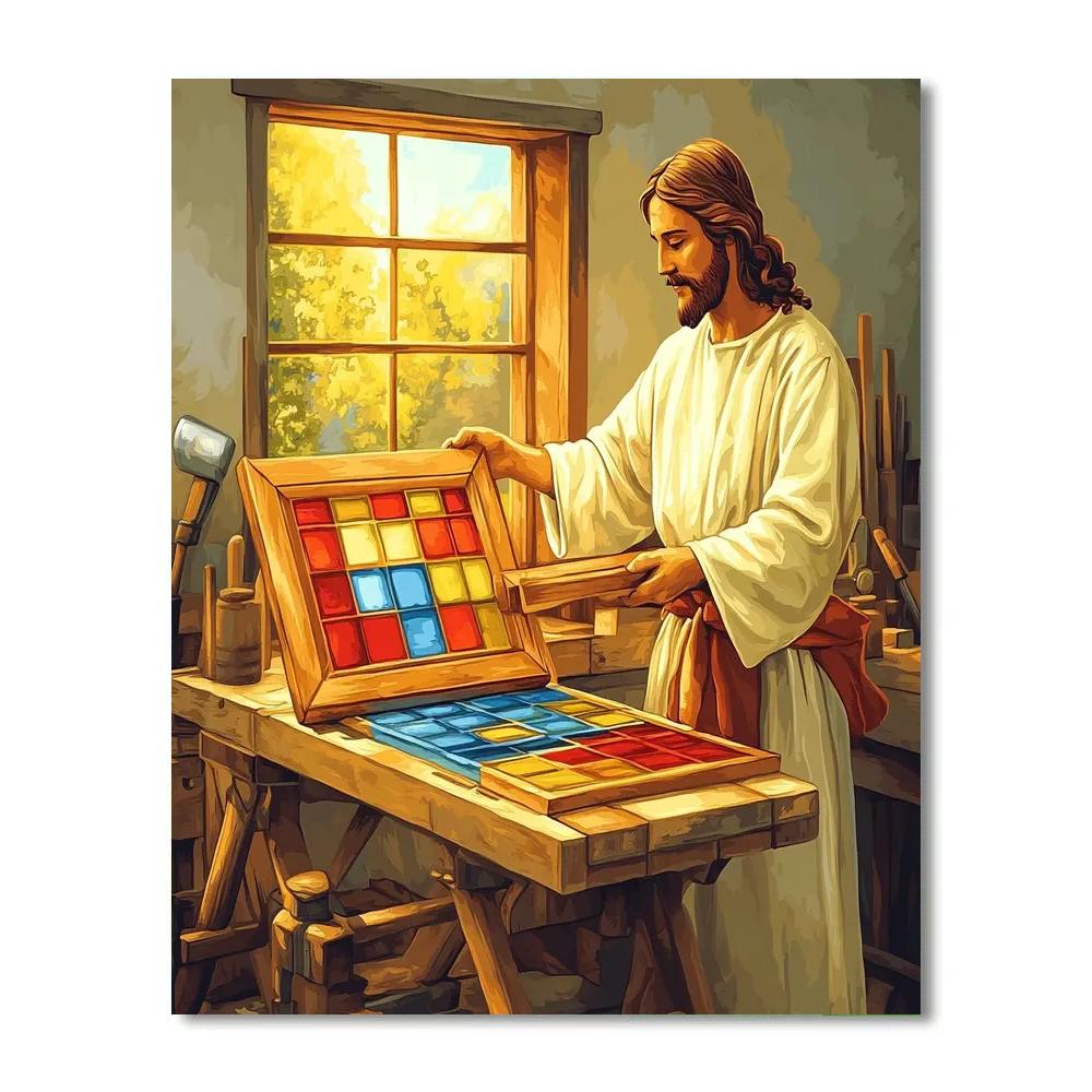 Stained Window Workshop Jesus painting number kit
