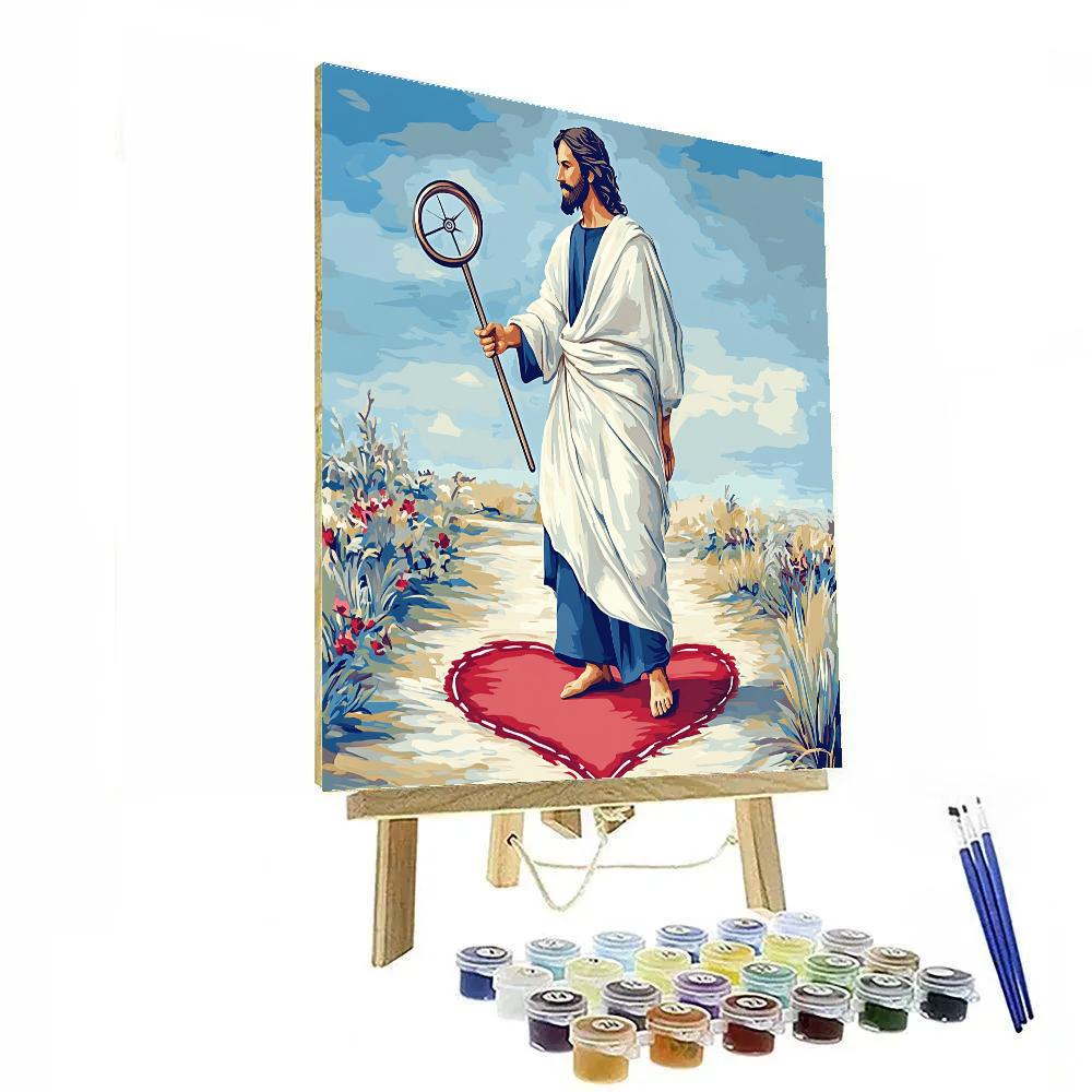 Jesus And The Compass Of Mercy Painting by numbers kit