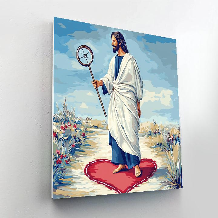 Jesus And The Compass Of Mercy Painting by numbers kit