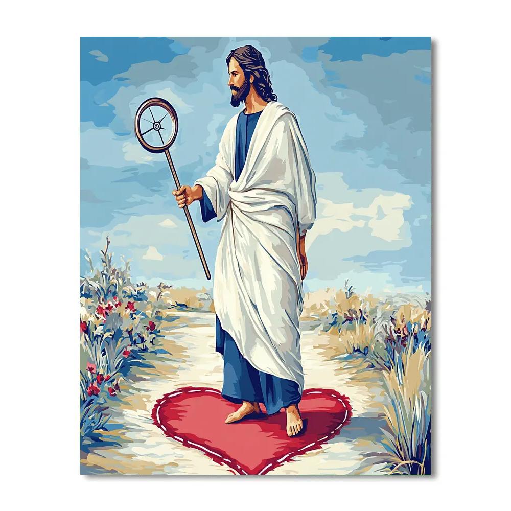 Jesus And The Compass Of Mercy Painting by numbers kit