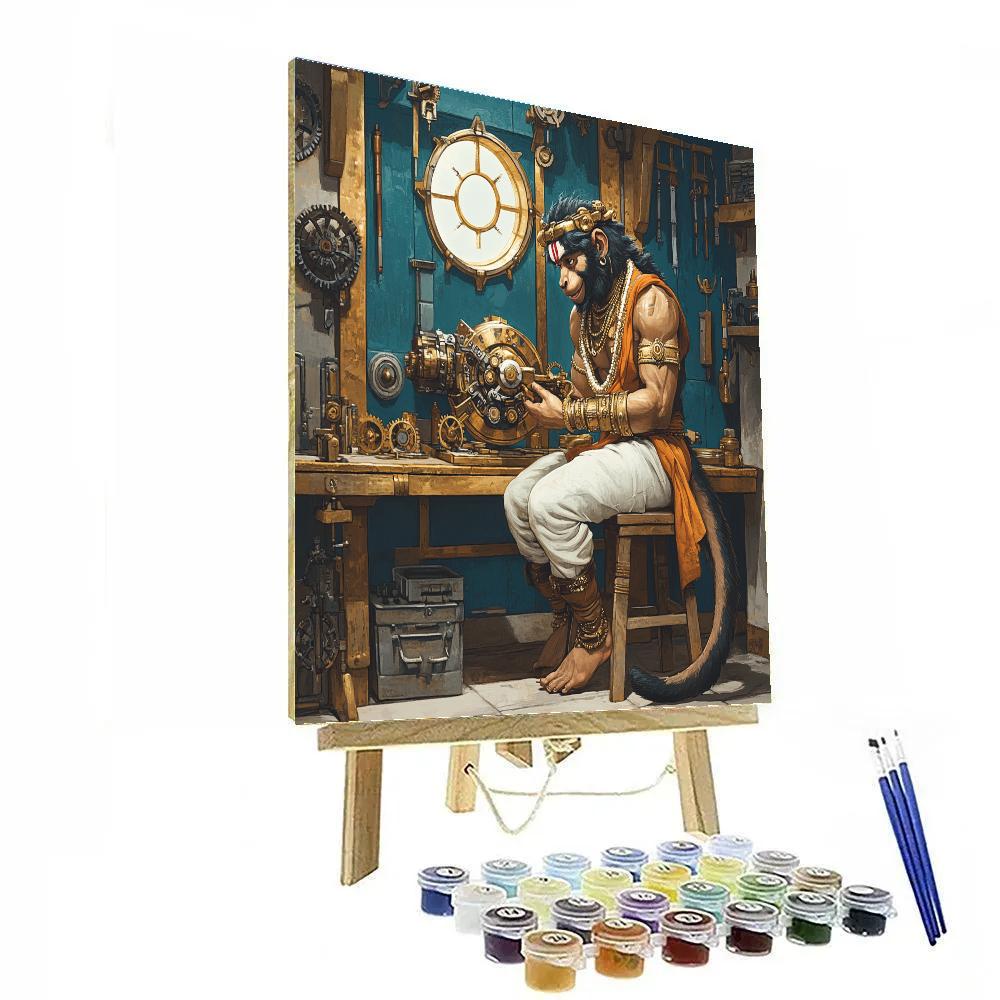 Hanuman Clockwork Mace Workshop paint by color
