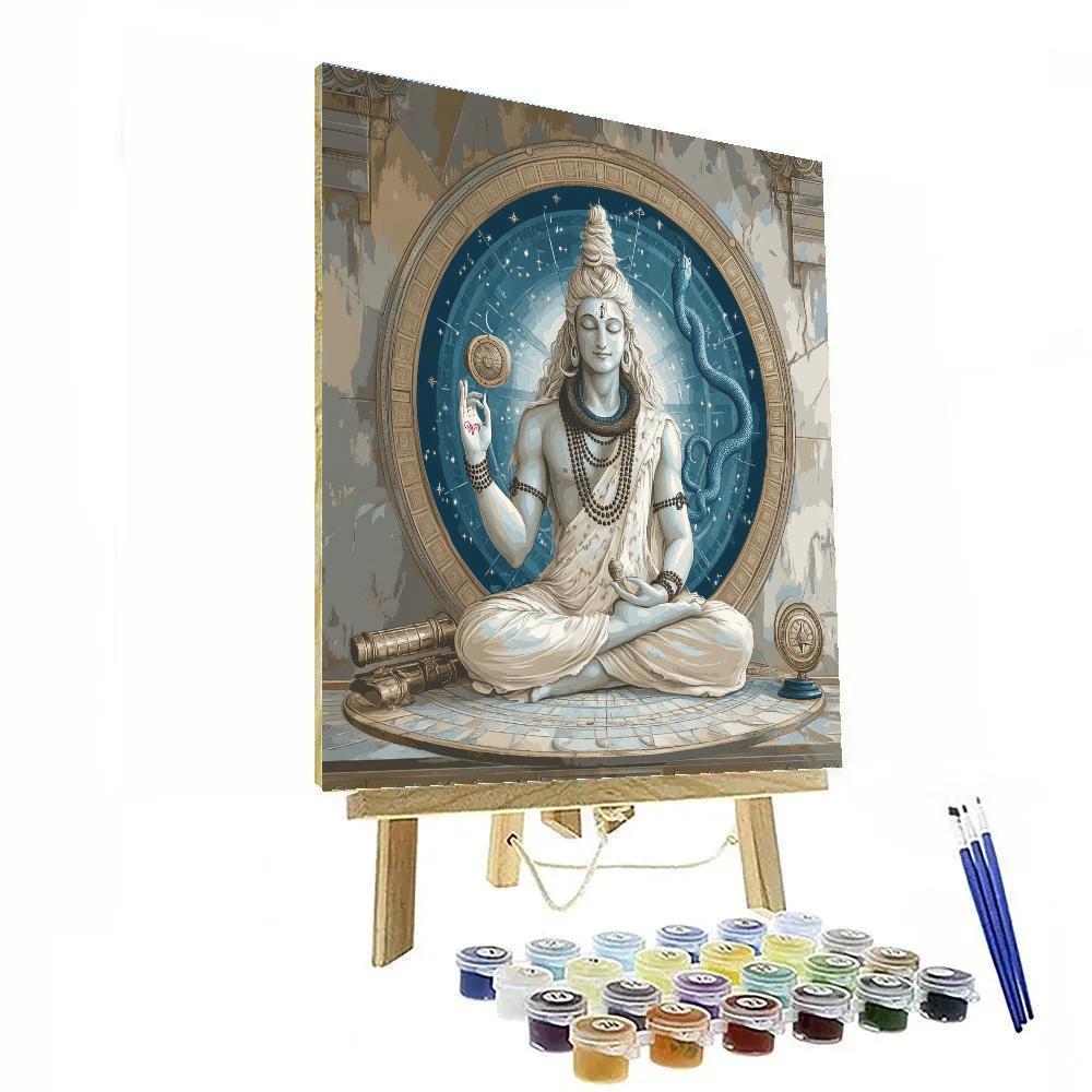 Lunar Observatory With Shiva Within Numbered painting kits