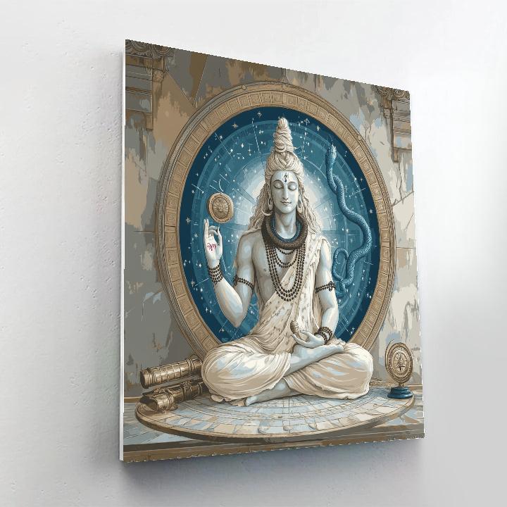 Lunar Observatory With Shiva Within Numbered painting kits