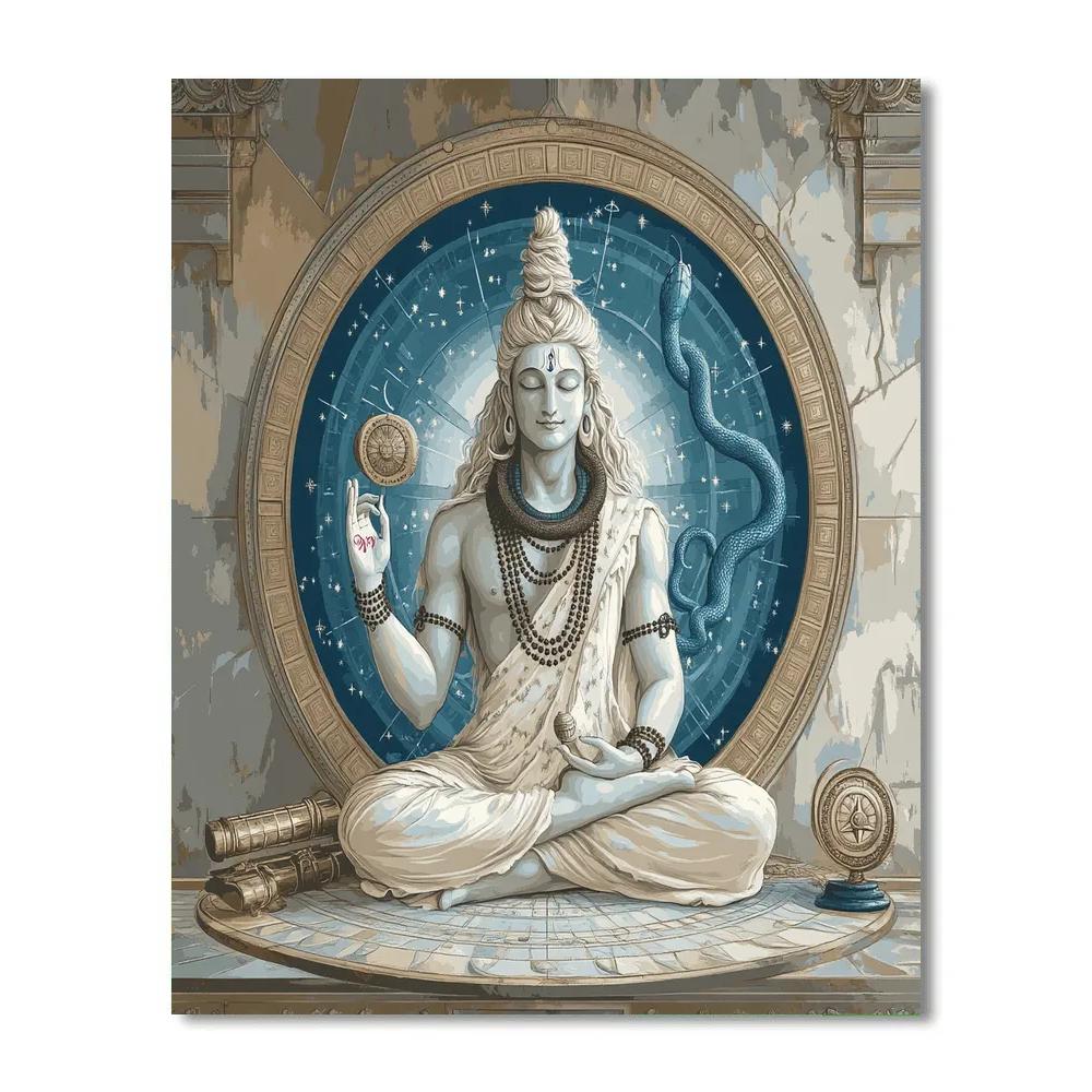 Lunar Observatory With Shiva Within Numbered painting kits