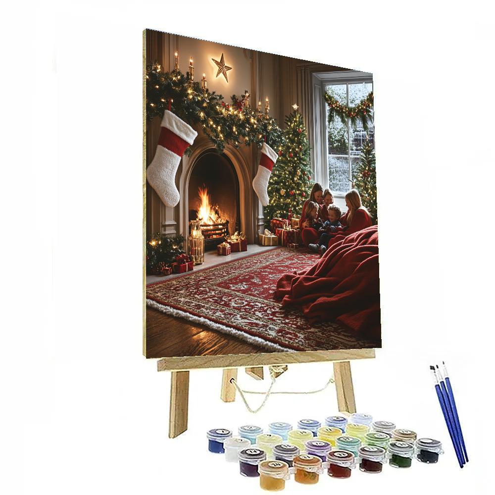 Holly Hearth Gathering DIY paint by numbers