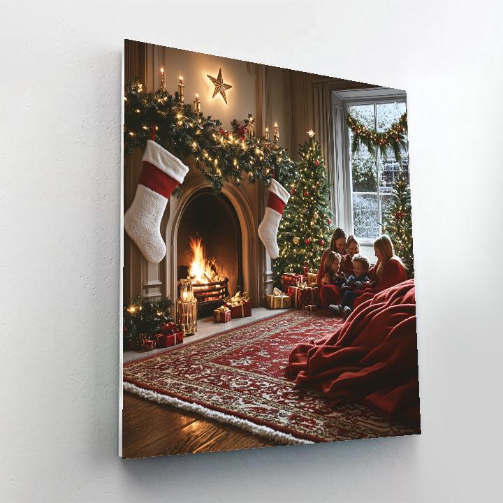 Holly Hearth Gathering DIY paint by numbers