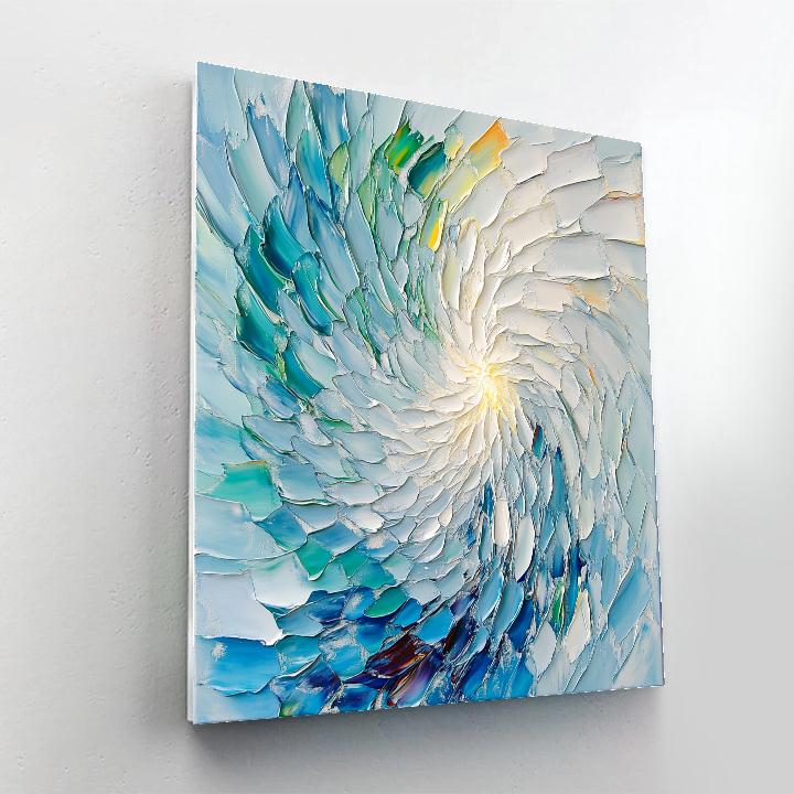 Jean-Paul Riopelle Inspired Boreal Aurora Mosaic Drift Number painting