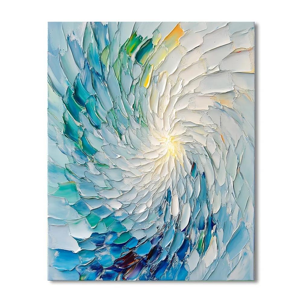 Jean-Paul Riopelle Inspired Boreal Aurora Mosaic Drift Number painting